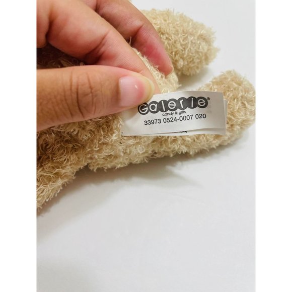 Galerie Hershey's Tan Curly Shaggy Reindeer Advertisement 7" Inch Plush Bow - Picture 4 of 5